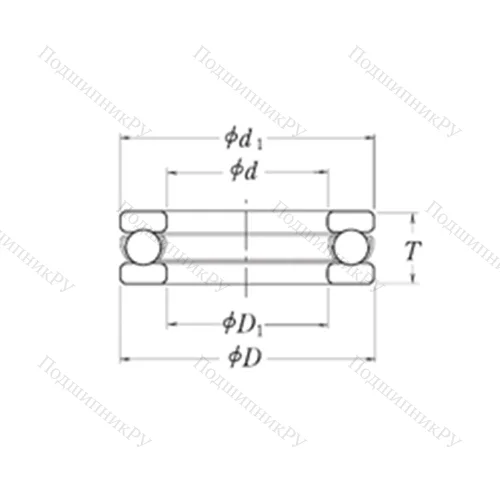 Подшипник шариковый упорный XLT 2.1/4