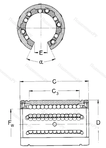 Подшипник линейный LBCT 30 A-2LS в Ижевске