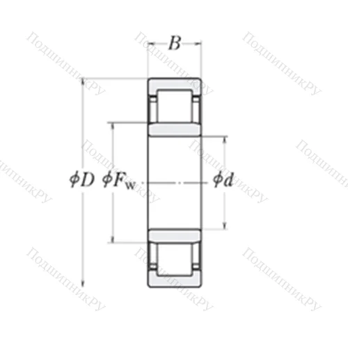 Подшипник роликовый радиальный LLRJ 10
