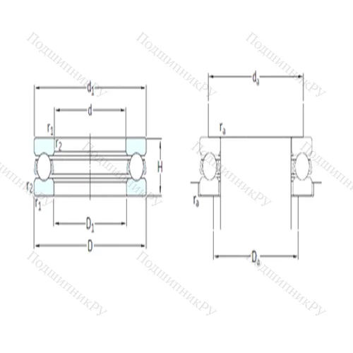 Подшипник шариковый упорный 51200 от производителя  SKF