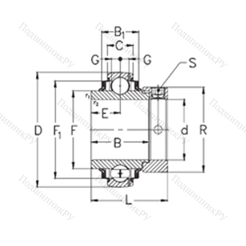 Подшипник шариковый радиальный GE 60-KRRB