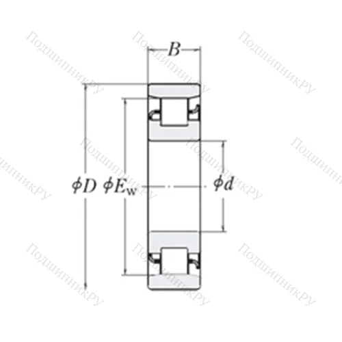 Подшипник роликовый радиальный MRJ 4.1/4