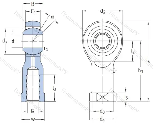 Наконечник штока с внутренней резьбой SIKAC 20 M в Ижевске
