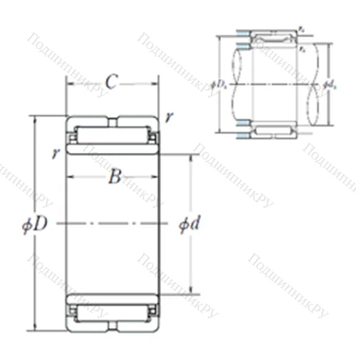 Подшипник игольчатый радиальный