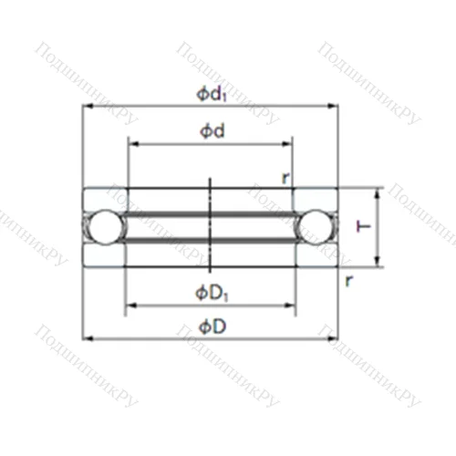 Подшипник шариковый упорный 2913