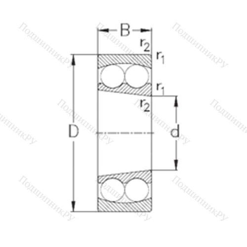 Подшипник шариковый радиальный самоцентрирующийся 2311-K