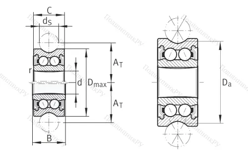Подшипник LFR 5201-10 2Z от производителя  INA
