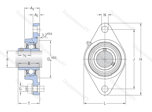 Подшипниковый узел FYTB 20 TF в Ижевске