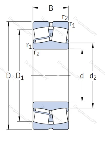Сферический роликовый подшипник 23220 CC/W 33 от производителя  SKF