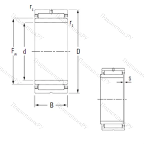 Подшипник игольчатый радиальный NKJ 60/35