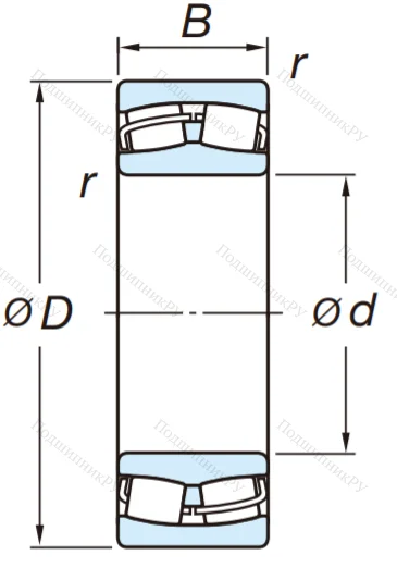 Сферический роликовый подшипник 22218 RZW 33