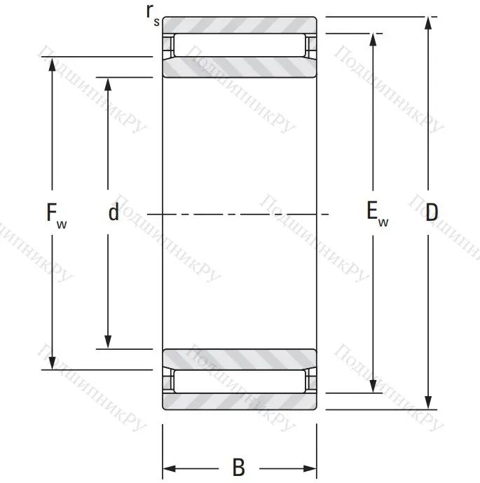 Игольчатый подшипник NAO 35x55x20
