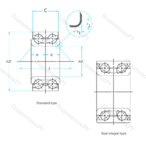 Подшипник шариковый радиально-упорный SAB 38