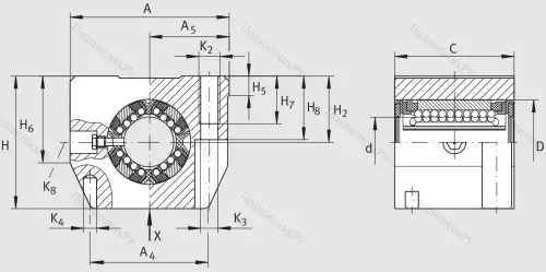 Подшипниковый узел  KGSNG 25-PP-AS в Ижевске