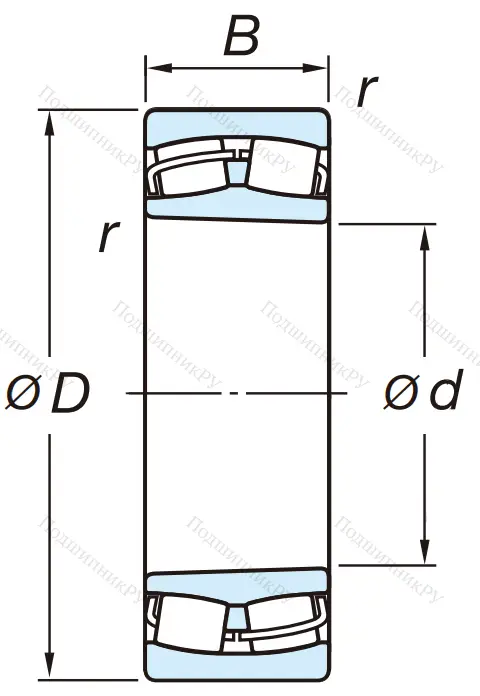 Сферический роликовый подшипник с конической посадкой на вал