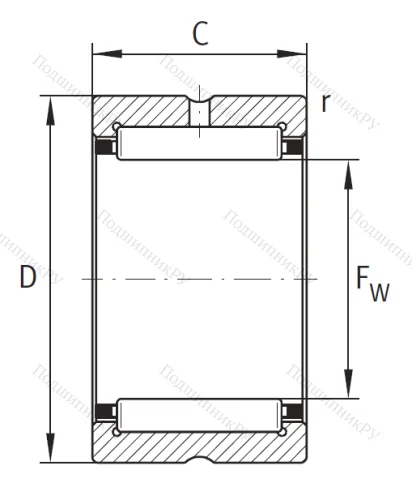 Игольчатый подшипник RNA 6902 XL от производителя  INA