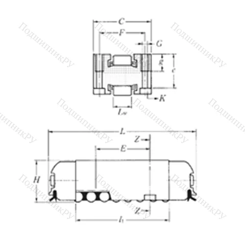Подшипник роликовый линейный RLM 16?62