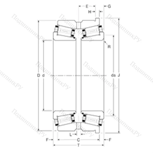 Подшипник роликовый радиально-упорный 206190X/206290H