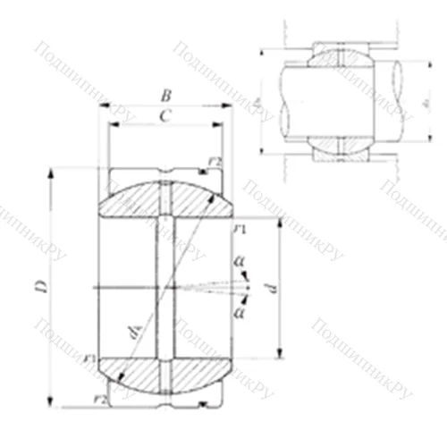 Подшипник скольжения сферический SB 11518098
