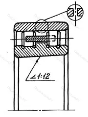 Модификация подшипника 4-3182124 размер 120x180x46 ГПЗ-4