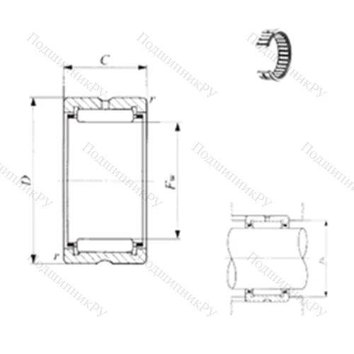 Подшипник игольчатый радиальный RNA 4934