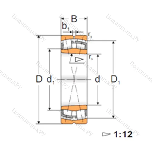 Подшипник роликовый радиальный самоцентрирующийся 22220 KW 33