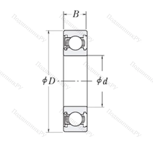 Подшипник шариковый радиальный MJ 7/8-RS