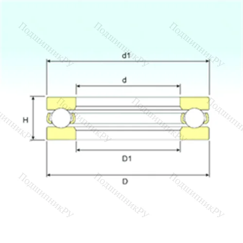Подшипник шариковый упорный 51184 M