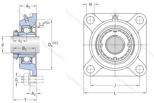 Подшипниковый узел FYJ 60 TF в Ижевске