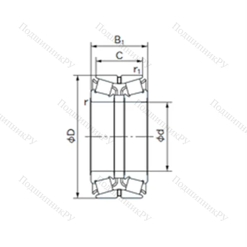 Подшипник роликовый радиально-упорный 160KBE 031