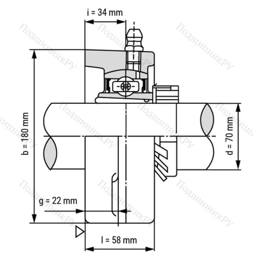 Подшипниковый узел UKFL 216+H 2316 - Вал: 70 мм от производителя  LPZ