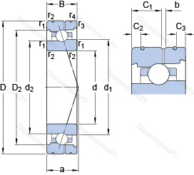 Подшипник 7012 ACB/P 4AL