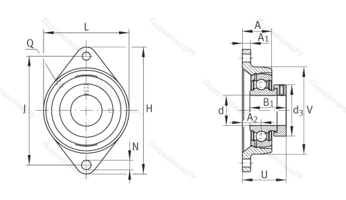 Подшипниковый узел PCFT 25 XL в Ижевске