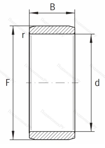 Игольчатый подшипник внутреннее кольцо IR 22x26x20 от производителя  INA