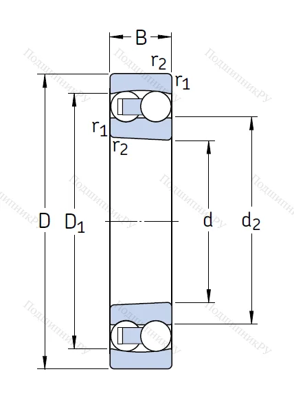 Двухрядный шариковый подшипник 1213 EKTN 9/C 3