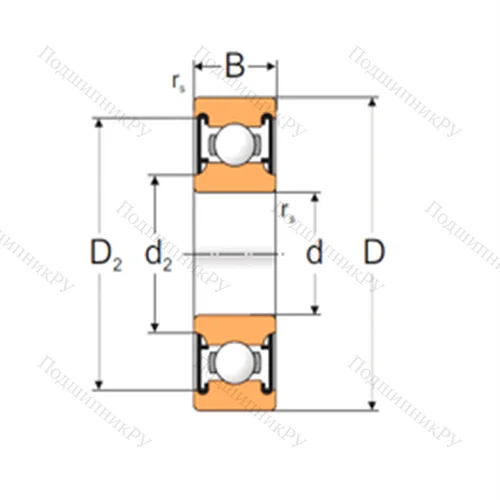 Подшипник шариковый радиальный 6213-2RS 1