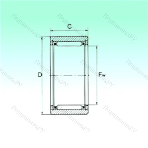Подшипник игольчатый радиальный NKS 12 TN