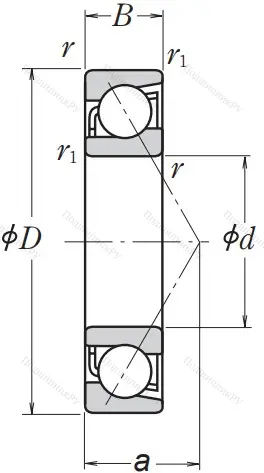 Однорядный шариковый подшипник 7202 BW от производителя  NSK