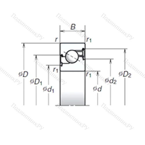 Подшипник шариковый упорно-радиальный 40TAC 72BDDG от производителя  NSK