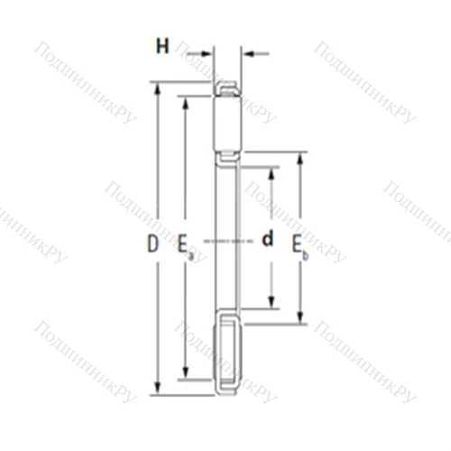Подшипник игольчатый упорный TP 1427