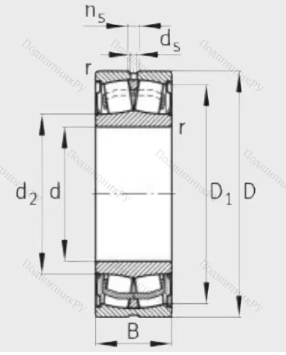 Сферический роликовый подшипник WS 22218 E 1 XL 2RSR (WS 22218 E 1 XL 2RSR) от производителя  FAG