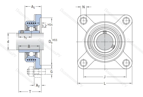 Подшипниковый узел FYK 40 TF в Ижевске