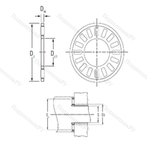 Подшипник игольчатый упорный NTA-1828