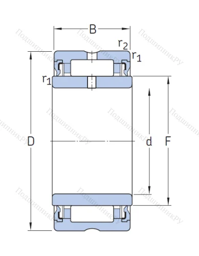 Игольчатый подшипник NA 4902 2RS от производителя  SKF