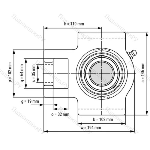 Подшипниковый узел UCT 217 - Вал: 85 мм