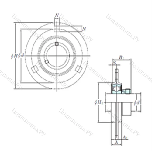Подшипниковый узел шариковый радиальный SAPF 201