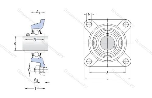 Подшипниковый узел FY 40 TF в Ижевске