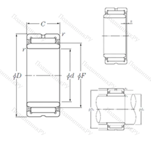 Подшипник игольчатый радиальный NK 60/25R+IR 55?60?25
