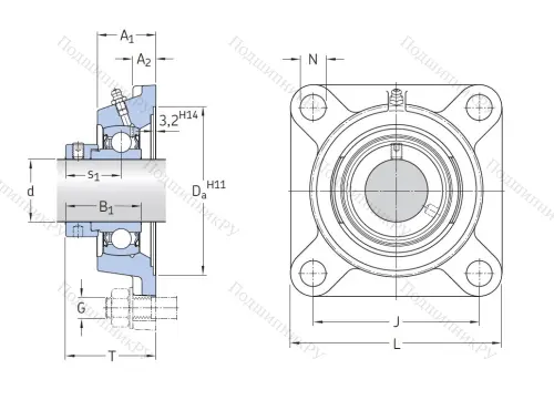 Подшипниковый узел FY 30 FM в Ижевске