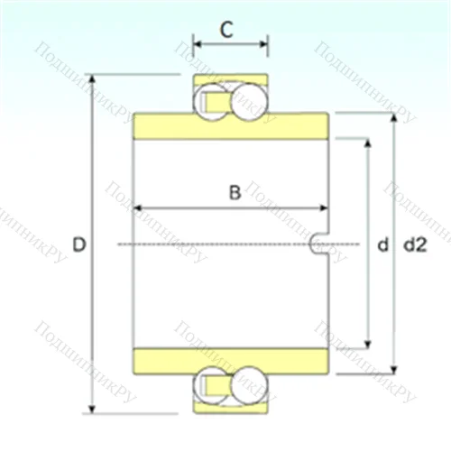 Подшипник шариковый радиальный самоцентрирующийся 11207 TN 9